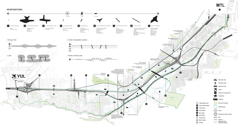Proposed network plan. Local interventions in key areas will act as connective public spaces.
